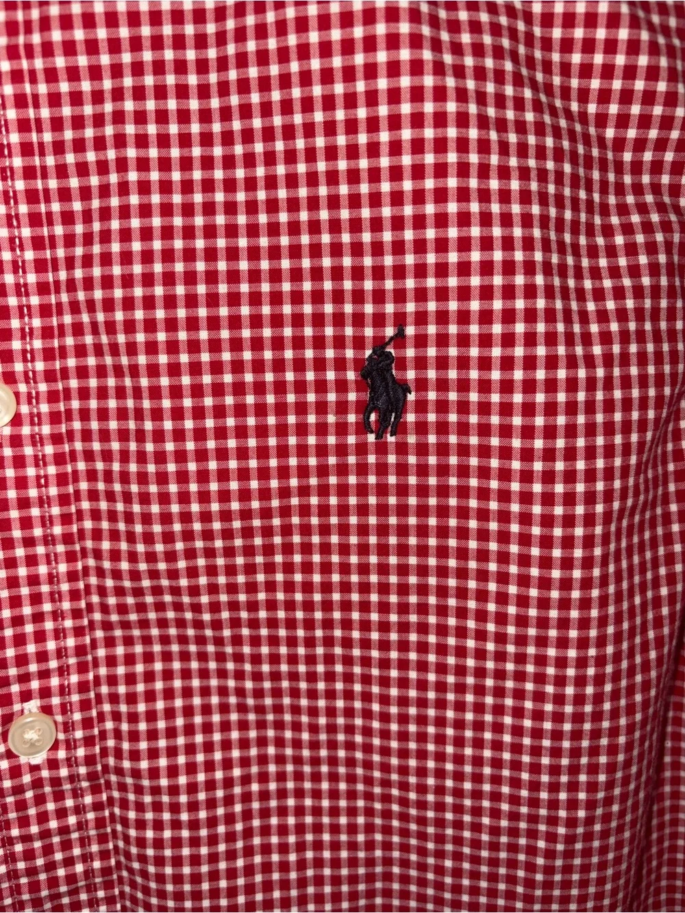 NWOT Ralph Lauren gingham check button down shirt sz L 14/16